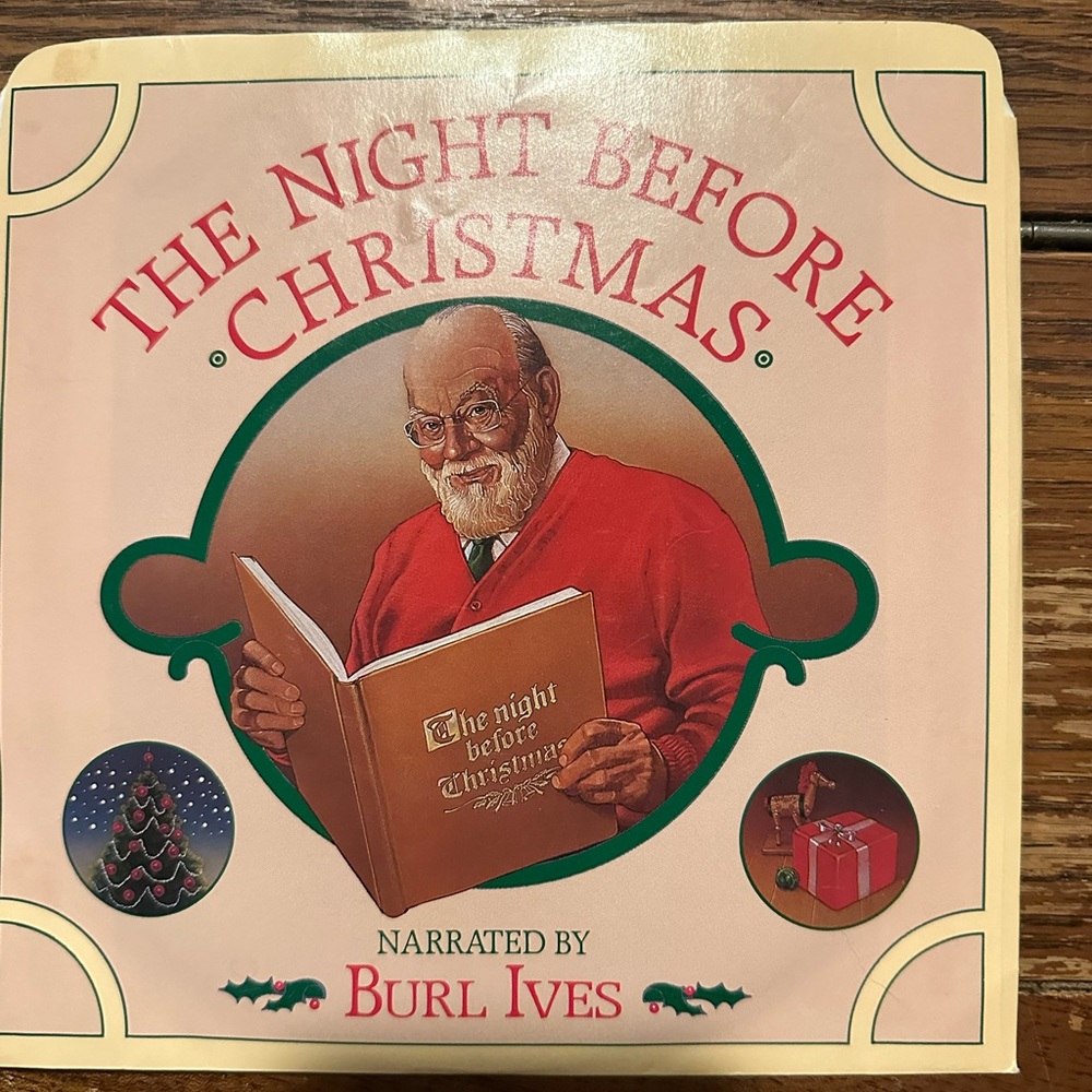 The Night Before Christmas by Burl Ives 45 rpm excellent condition